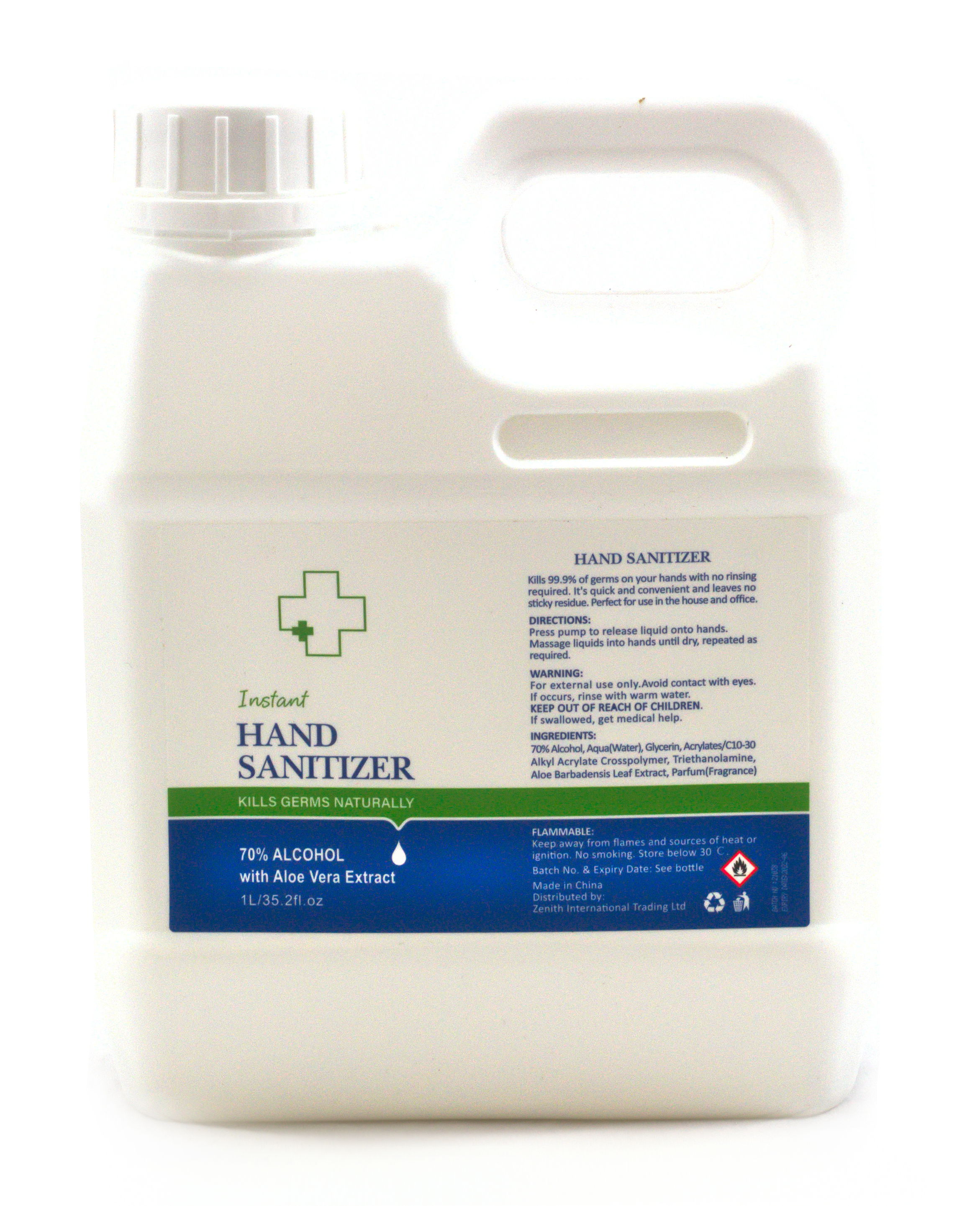 1L Anti-Bacterial Aloe Vera 70% alcohol hand sanitizer